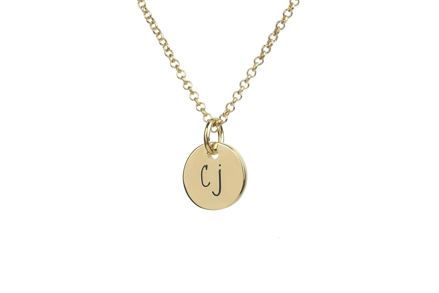 Engraved Letter Necklace - Name Initial Pendant - Custom Gift for Her