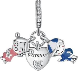 Family Sister Friends Love 925 Sterling Silver Charms Dangles for Bracelets and Necklace Jewelry Gift for Women Family and Friends