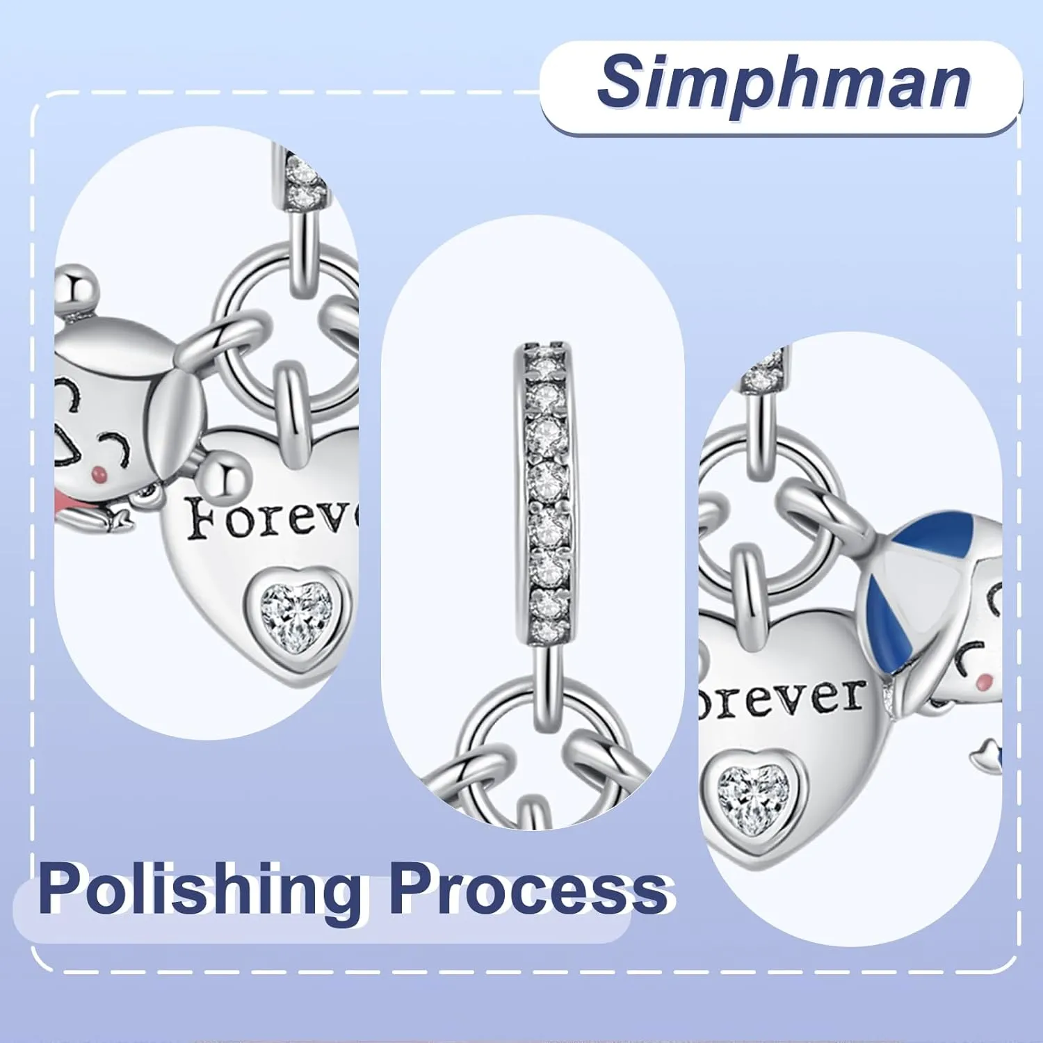 Family Sister Friends Love 925 Sterling Silver Charms Dangles for Bracelets and Necklace Jewelry Gift for Women Family and Friends