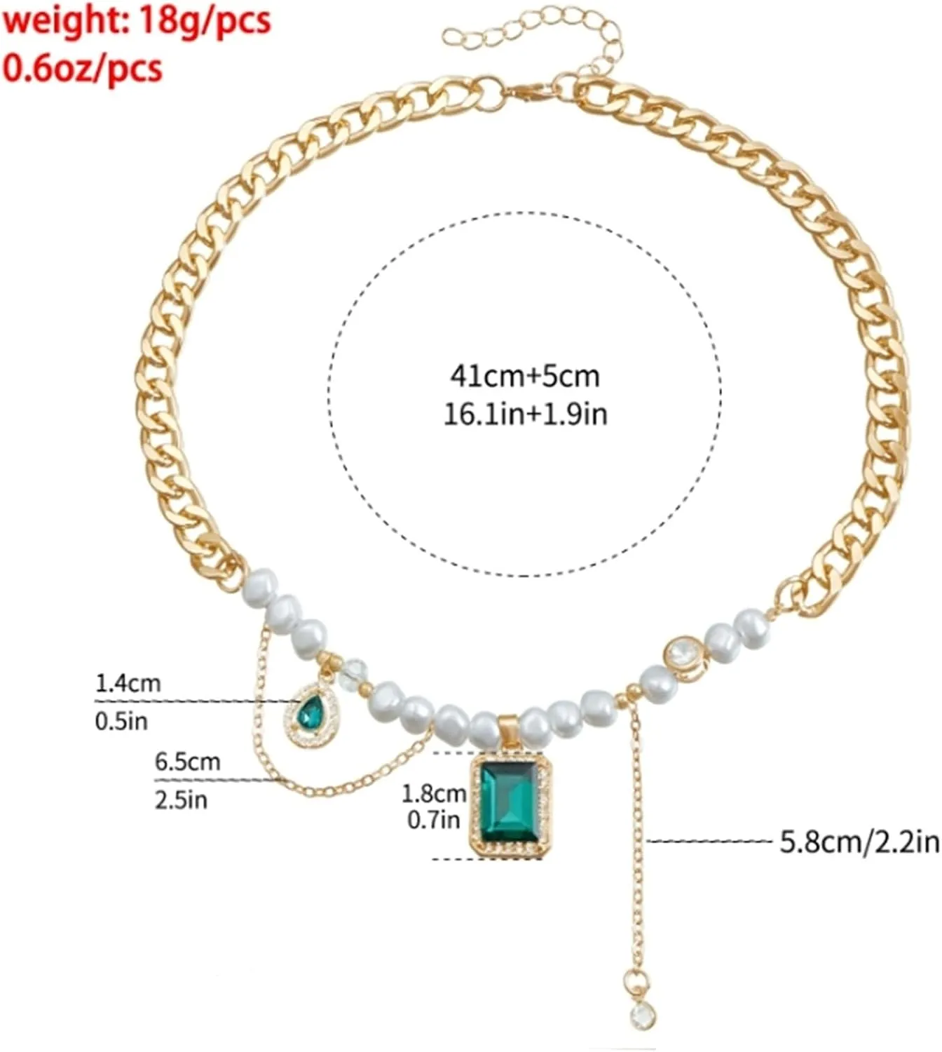 Fashion Jewelry Imitation Pearl Splicing Clavicle Chain Necklace Personalized Retro Necklace