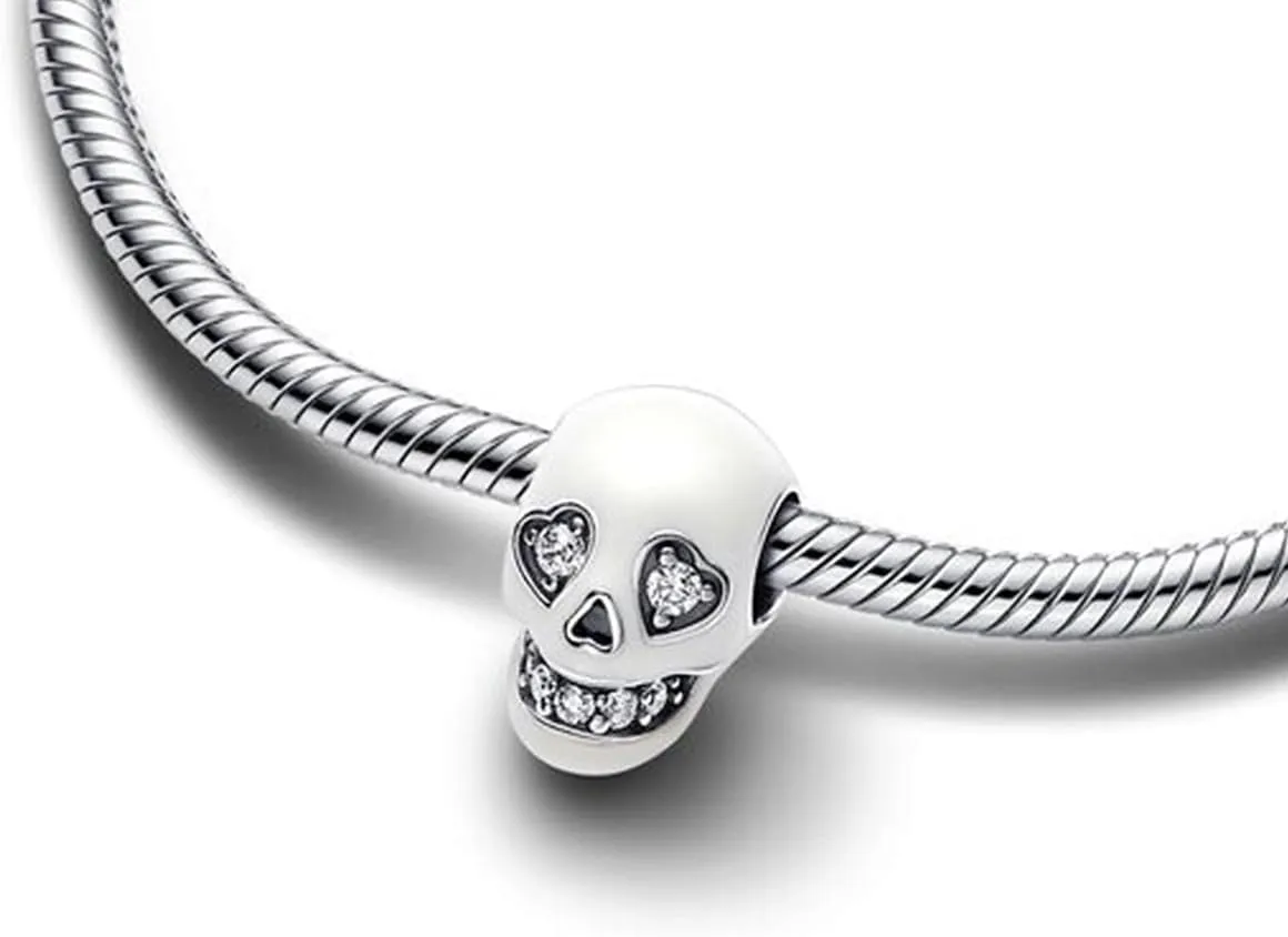 Festivel Pumpkin Skull Mouse Apple Queen Friendship Daughter Mother Charms for Women Bracelets and Necklaces in 925 Sterling Silver with Cubic Zirconia,Jewelry Dangle Beads