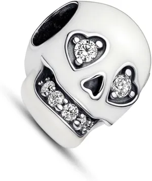 Festivel Pumpkin Skull Mouse Apple Queen Friendship Daughter Mother Charms for Women Bracelets and Necklaces in 925 Sterling Silver with Cubic Zirconia,Jewelry Dangle Beads