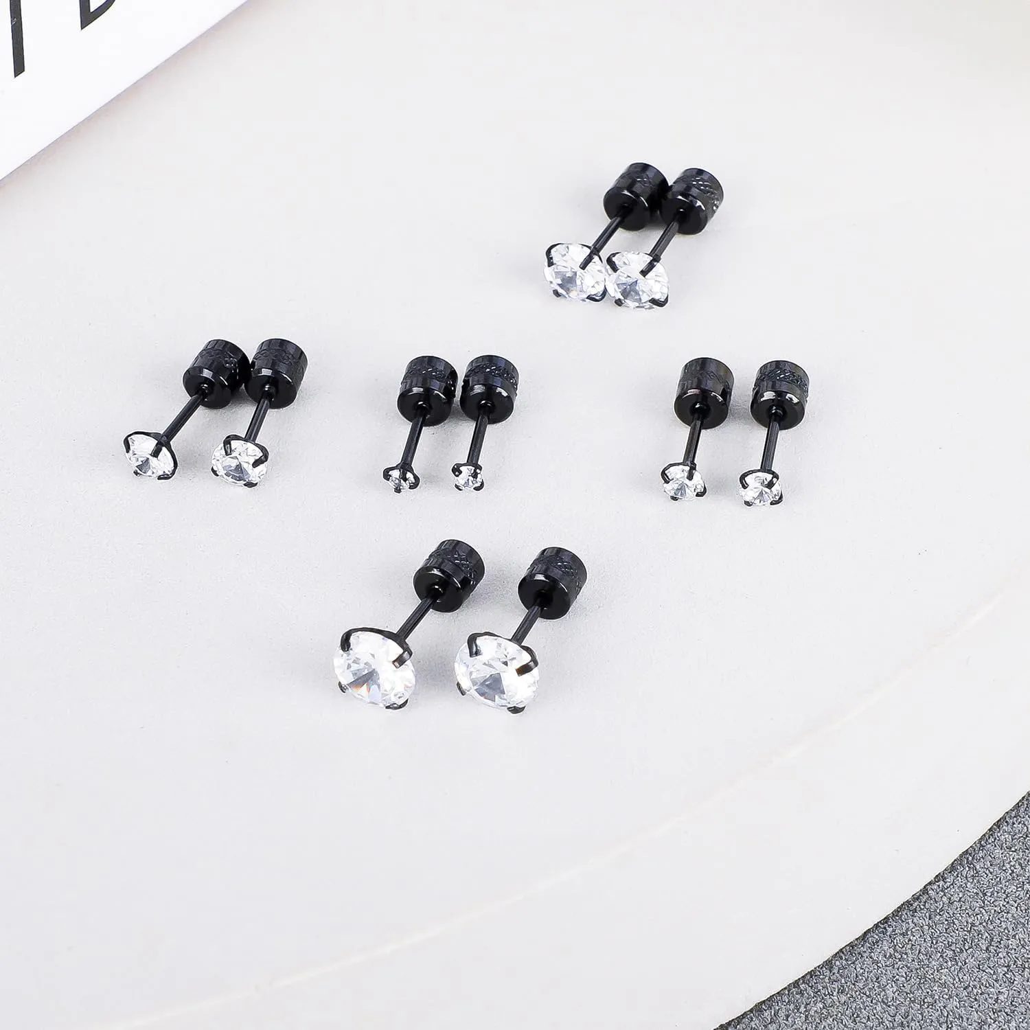 Flat Back Stud Earrings for Women - Colorful Zirconia Cartilage Stud Earrings Jewelry Set for Women Girls