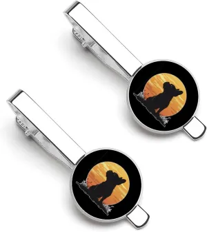 French Bulldog Tie Clip Classic Necktie Bar Pinch Clothing Accessories for Wedding Party Business