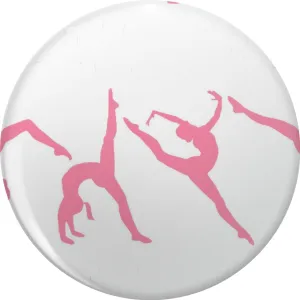 Funny Gymnastics Gymnast Gift For Girls Women Cool Cartwheel Pin Lapel Pin Cute Brooch Pins Badges 0.75"