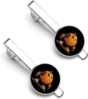 Funny Orange Robot Tie Clip Classic Necktie Bar Pinch Clothing Accessories for Wedding Party Business