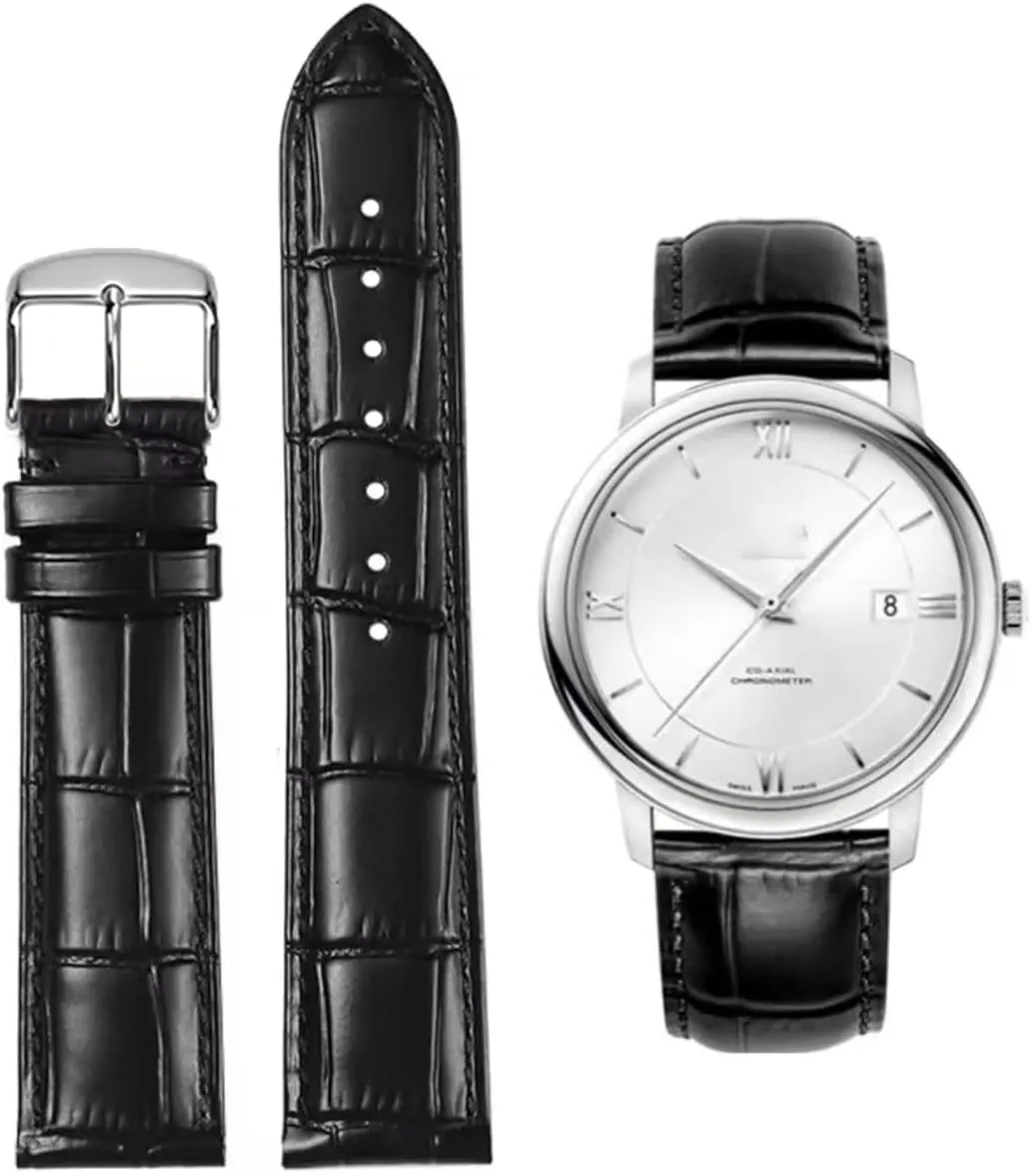 Genuine Leather Watch Bands,Quick Release Italian Alligator Grain Calfskin Genuine Leather,Business Casual Universal Watch Strap Replacement Band Strap for Men Women 12mm-24mm