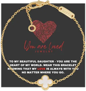 Gift Bracelet Jewelry for Your Daughter | Gifts for Women | Comes With Sentiment Card | Gold/Silver | You Are Loved