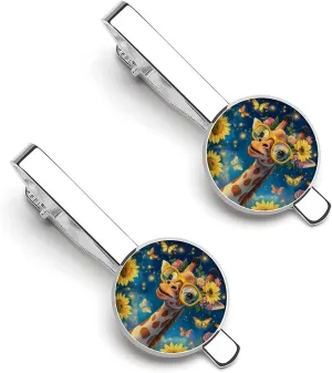 Giraffe Tie Clip Classic Necktie Bar Pinch Clothing Accessories for Wedding Party Business