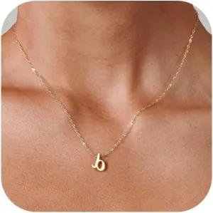 Gold Necklace for Women - 18K Gold Filled Initial Necklace Dainty Gold Initial Necklace Tiny A - Z Pendant Necklace Cute Initial Letter Necklace Gold Jewelry Necklace for Women
