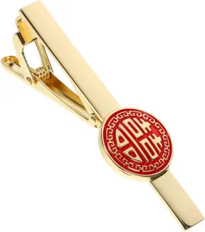Gold Wedding Tie Clip Unique Design for Man Chinese Style Necktie Clips Set