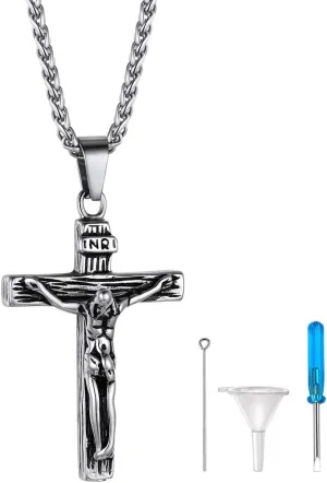GOLDCHIC JEWELRY Urn Necklaces for Ashes, Stainless Steel Pet/Cross/Birthstone/Tree of Life Personalized Keepsake Memorial Jewelry for Women