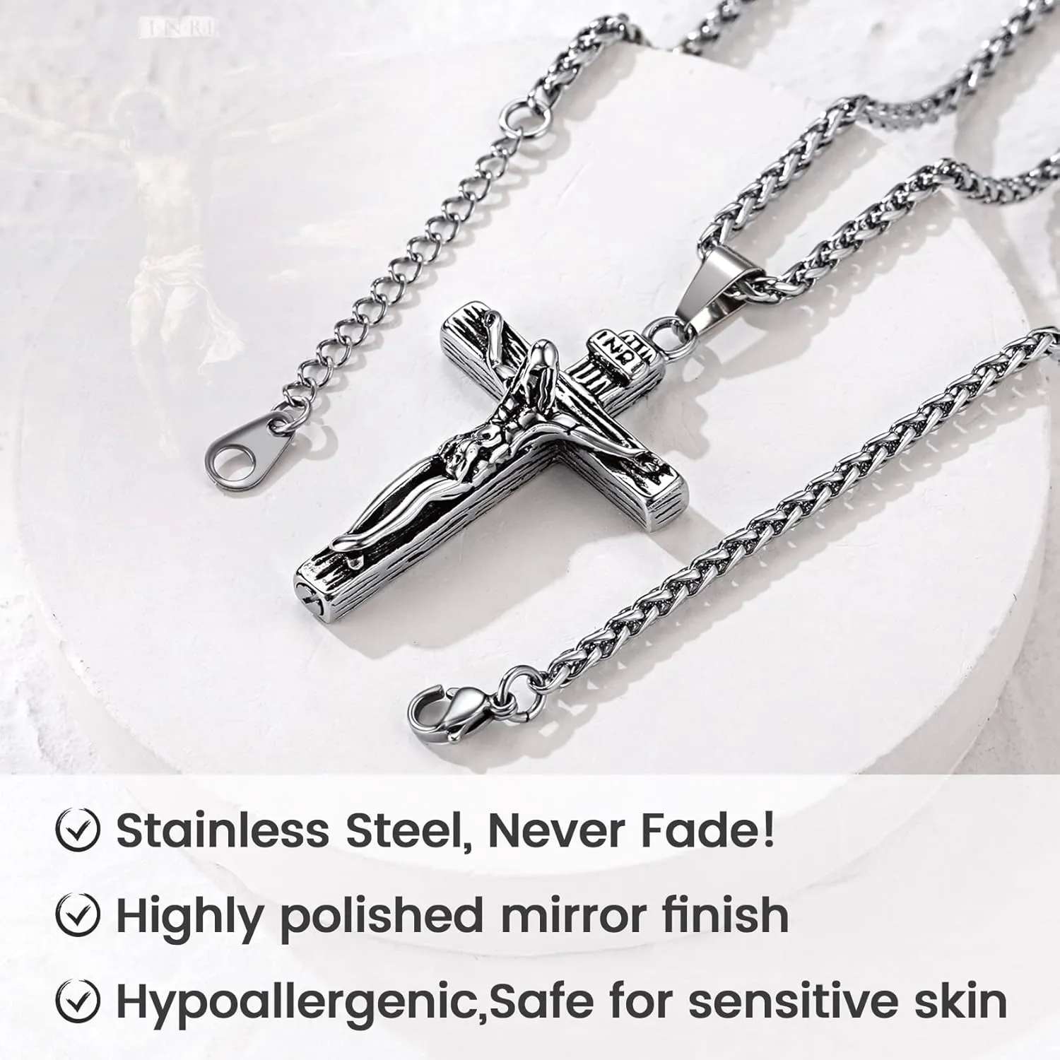 GOLDCHIC JEWELRY Urn Necklaces for Ashes, Stainless Steel Pet/Cross/Birthstone/Tree of Life Personalized Keepsake Memorial Jewelry for Women