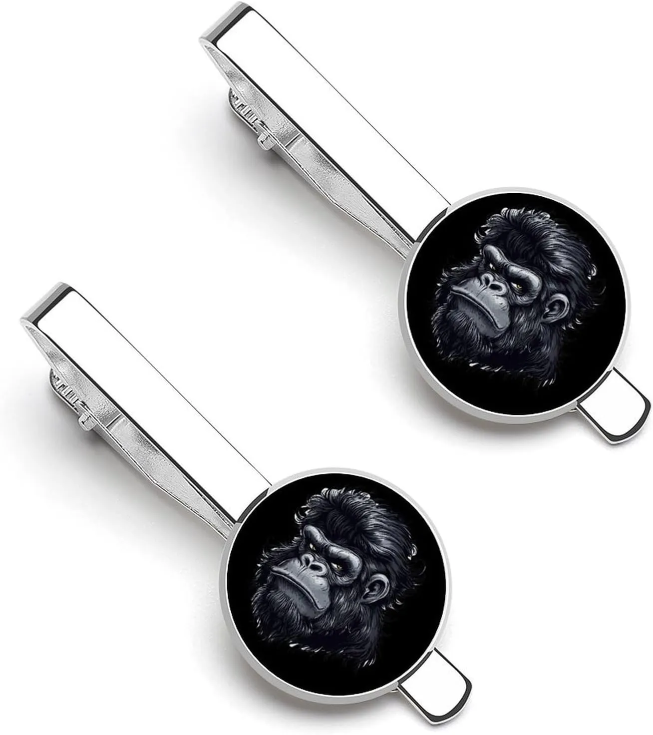 Gorilla Face Tie Clip Classic Necktie Bar Pinch Clothing Accessories for Wedding Party Business