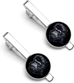 Gorilla Face Tie Clip Classic Necktie Bar Pinch Clothing Accessories for Wedding Party Business