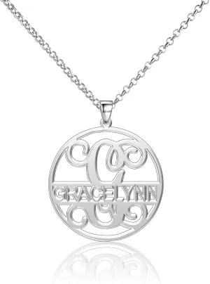 Gracelynn Necklace Personalized Name Custom Monogram Letters