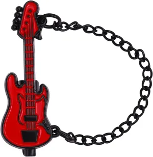 Guitar Tassel Chain Brooch Pin Cute Enamel Musical Instrument Badges on Backpack Guitar Brooches Badges Pins Present Gifts Accessories Brooch