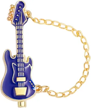 Guitar Tassel Chain Brooch Pin Cute Enamel Musical Instrument Badges on Backpack Guitar Brooches Badges Pins Present Gifts Accessories Brooch
