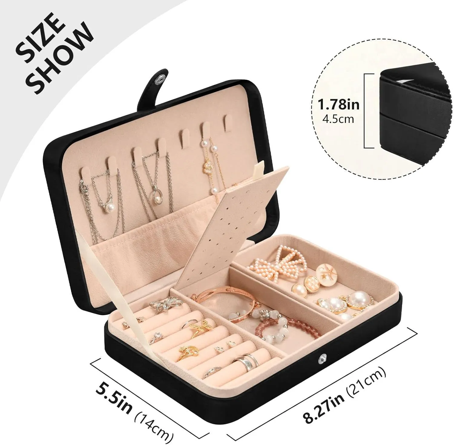 Halloween Bats Jewelry Box for Women Girls, PU Leather Jewelry Travel Organizer, Portable Small Jewelry Case, Personalized Jewelry Storage Holder for Ring Earrings Necklace Bracelet boxes