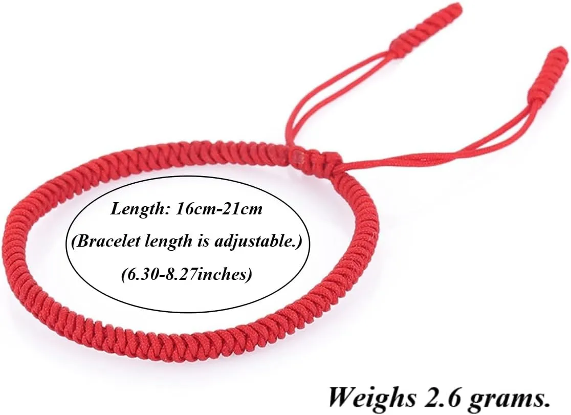 Handmade Bracelet, Lucky Bracelet for Men and Women with Vajra Knot, Lucky Red String Bracelet, Friendship and Buddhist Gifts, Adjustable Length