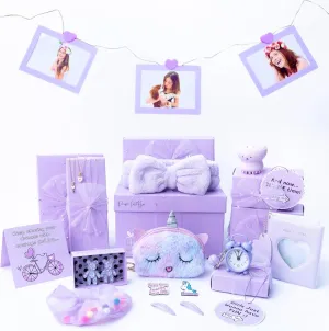 HAPPY LOLLI Gift Basket for Tween & Teen Girls  8 Trendy Gifts with Tasks & Empowering Cards  Great for Birthdays.