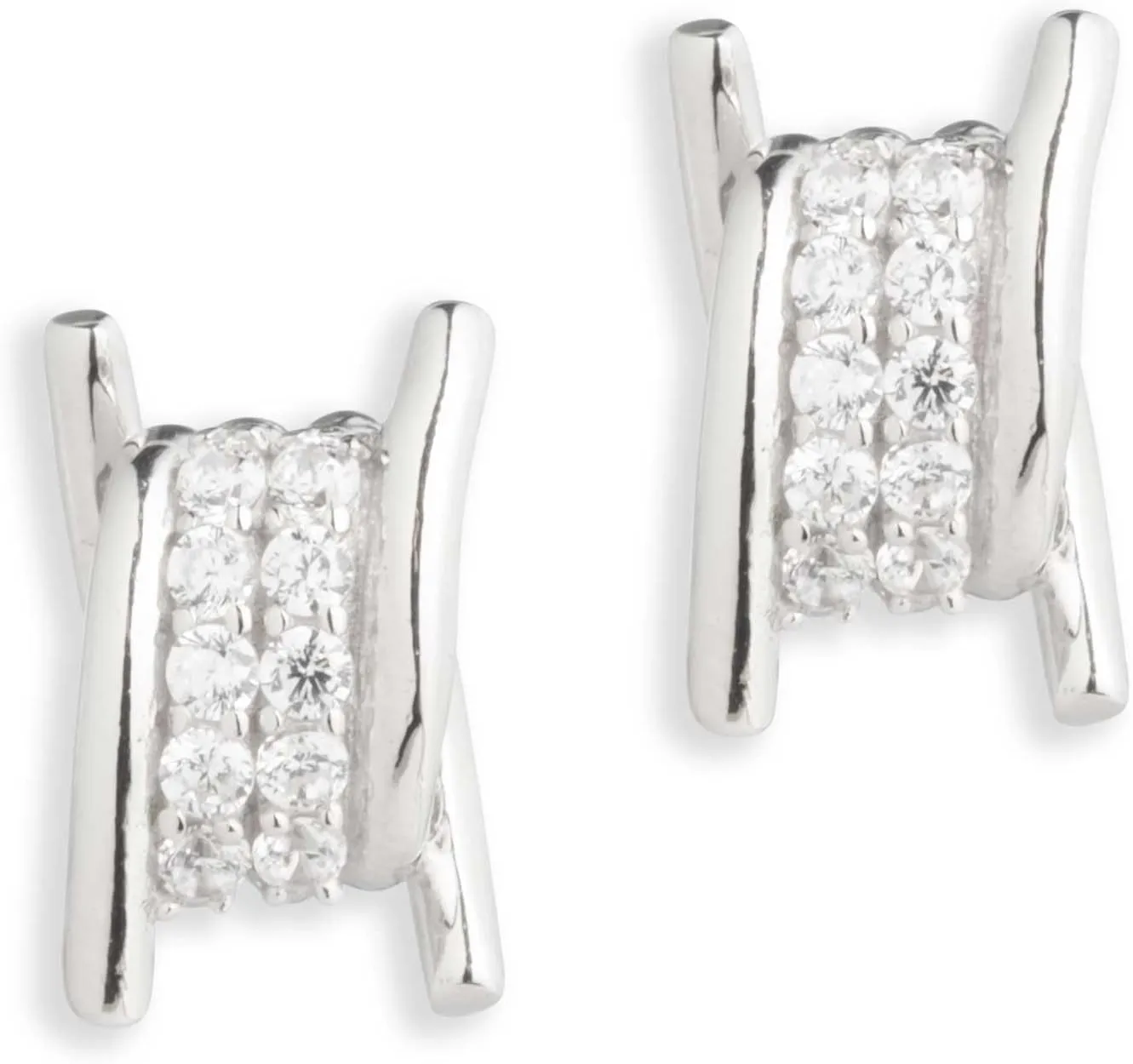 Harley-Davidson Women's Crystal Barbed Wire Stud Earrings - Sterling Silver