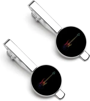 Heartbeat Guitar Tie Clip Classic Necktie Bar Pinch Clothing Accessories for Wedding Party Business