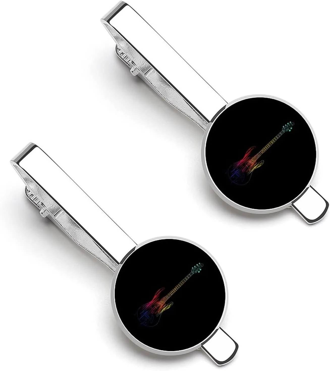 Heartbeat Guitar Tie Clip Classic Necktie Bar Pinch Clothing Accessories for Wedding Party Business