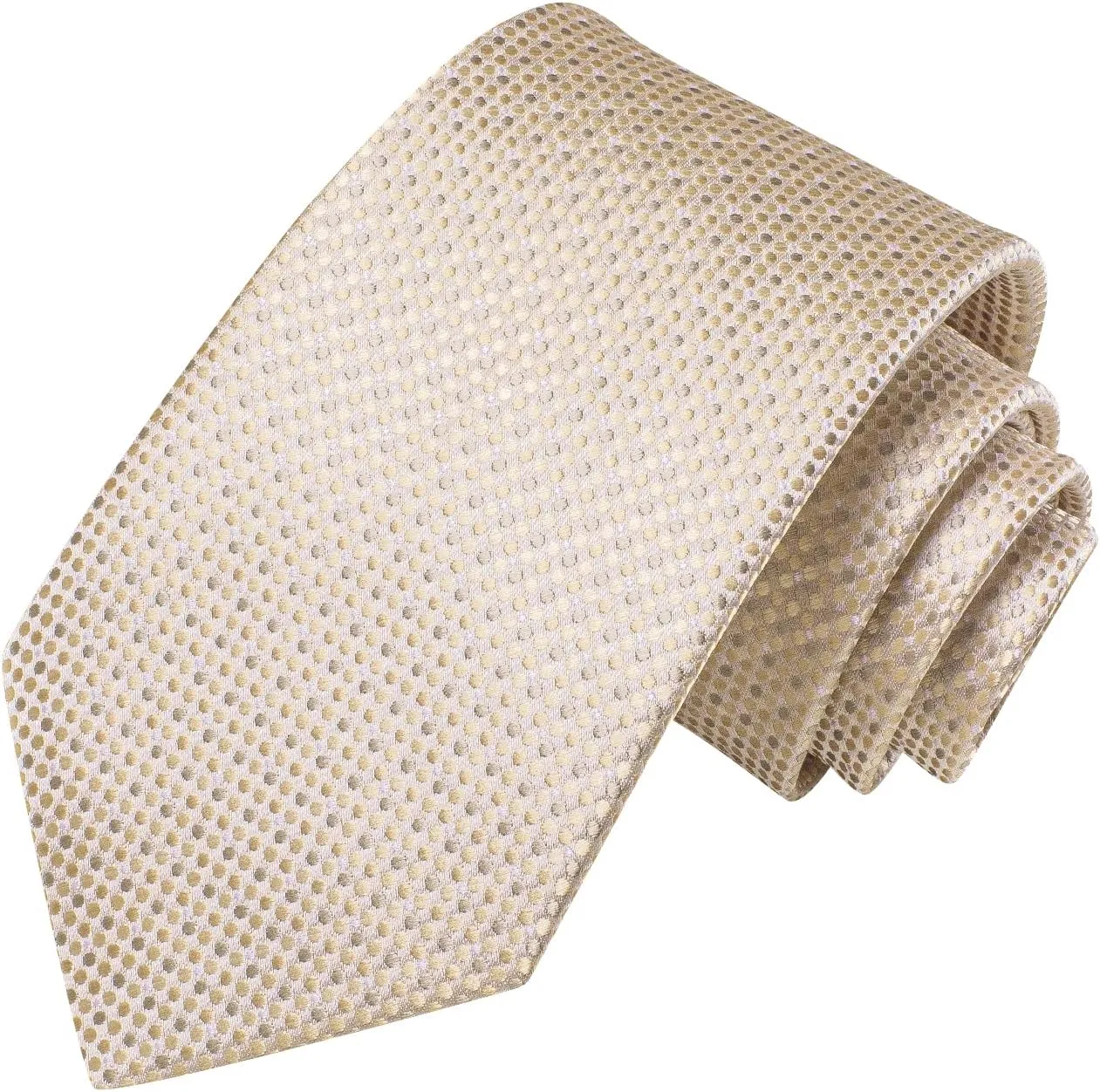 Hi-Tie Mens Plaid Ties Classic Paisley Necktie with Handkerchief Cufflinks Set Business Stripe Tie