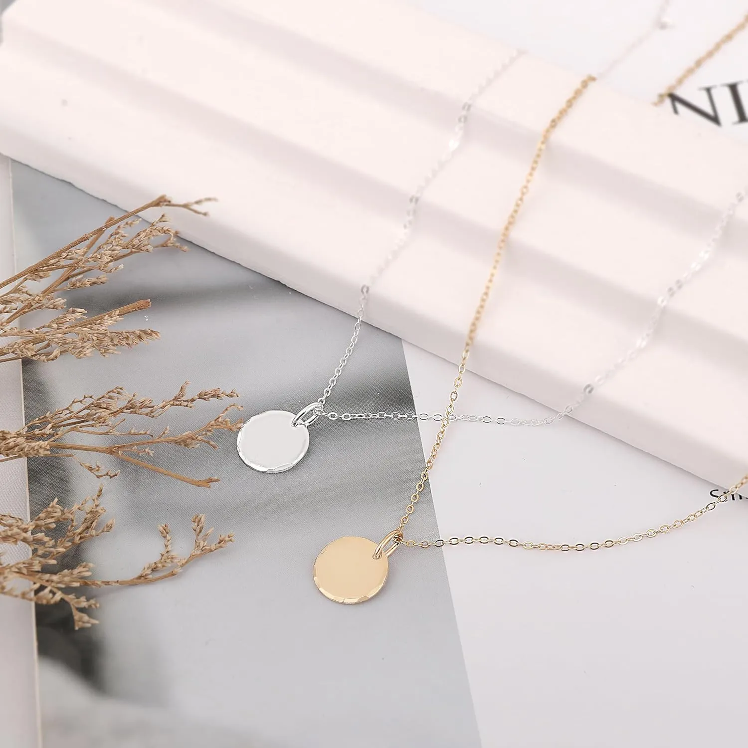 HOPE LOVE SHINE Women's New Beginnings Necklace - 14k Gold Plated Sterling Silver, Healing & Recovery Gift, Adjustable 16 2" Chain