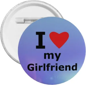 I Love My Girlfriend Gifts Pin Women Girls Pin Brooches Funny and Cute Pins for Clothes - Small