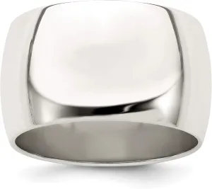 IceCarats 925 Sterling Silver 12mm Half Round Plain Classic Wedding Band Ring