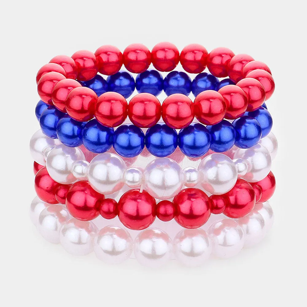iLLASPARKZ 5PCS - Pearl Stretch Bracelets