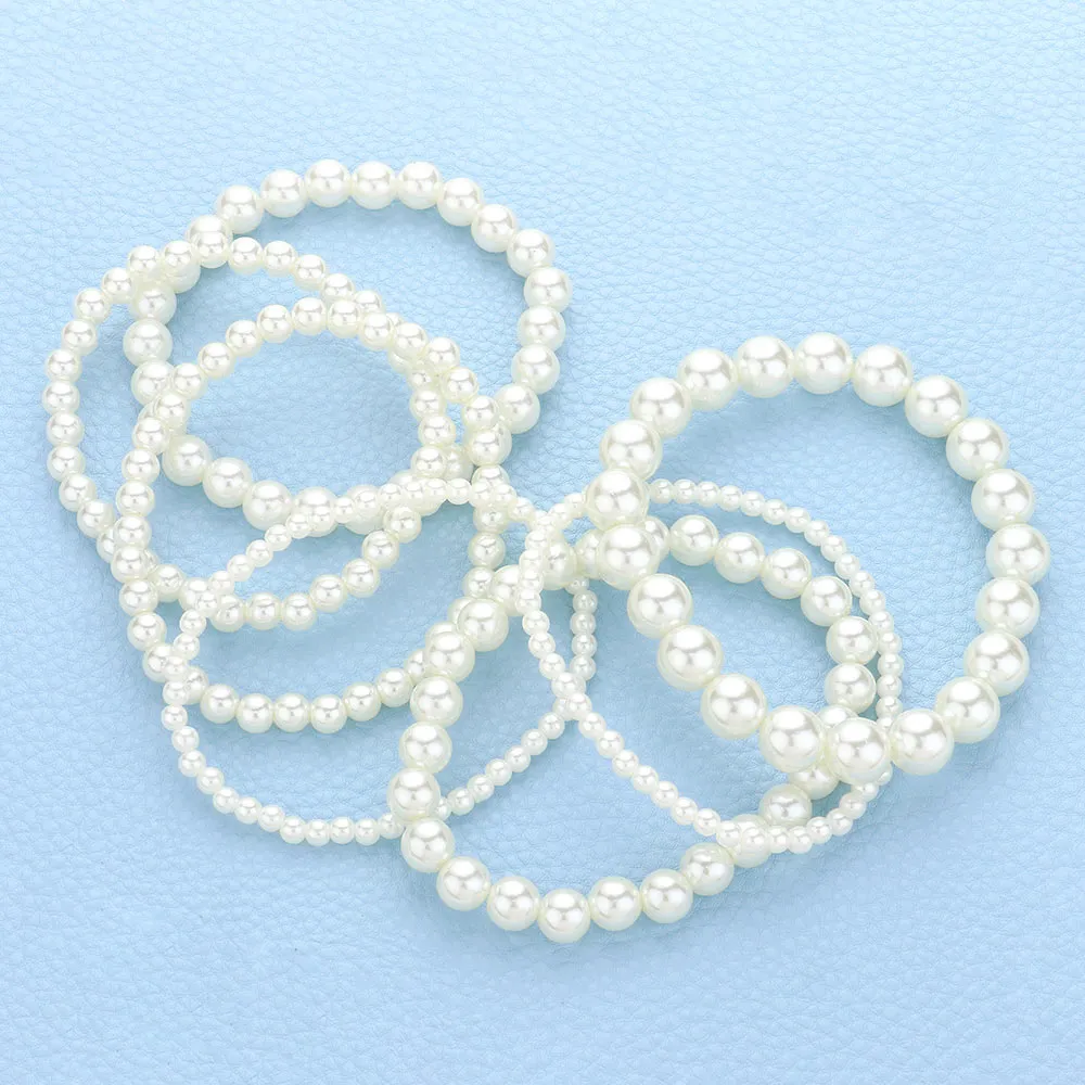 iLLASPARKZ 7PCS - Pearl Stretch Bracelets