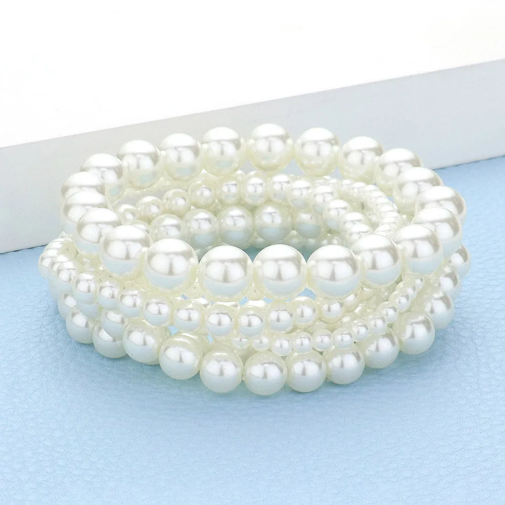 iLLASPARKZ 7PCS - Pearl Stretch Bracelets