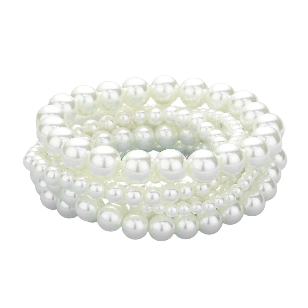 iLLASPARKZ 7PCS - Pearl Stretch Bracelets