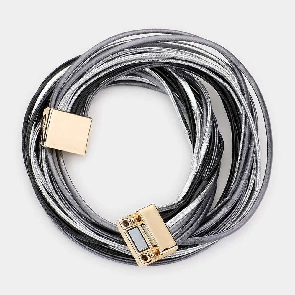 iLLASPARKZ Faux Leather Wrap Bracelet