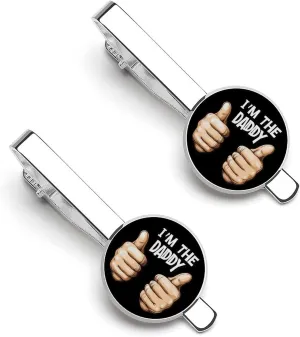 I'm The Daddy Tie Clip Classic Necktie Bar Pinch Clothing Accessories for Wedding Party Business