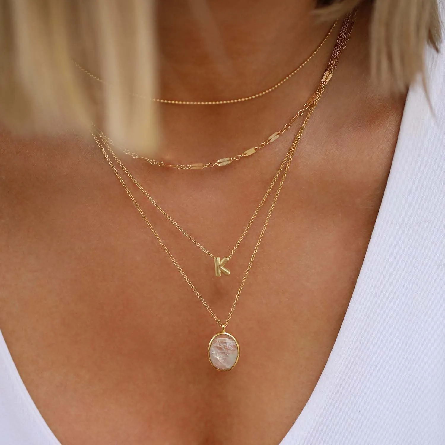 Initial Necklaces for Women Bubble Gold Silver Letter Necklace Dainty Personalized Charm Pendant Name Necklace Cute Non Tarnish Fashion Accessories Teen Gift Trendy Stuff Jewelry Gifts