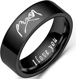 Jude Jewelers 6mm Stainless Steel Classic Plain Lovers Couple Wedding Band Statement Anniversary Promise Ring