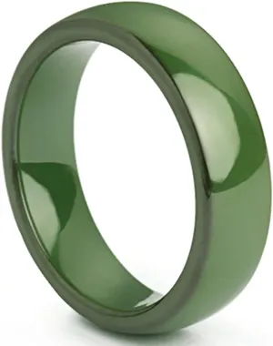 Jude Jewelers 8mm Width High Polished Classic Simple Plain Dome Style Ceramic Wedding Band Ring