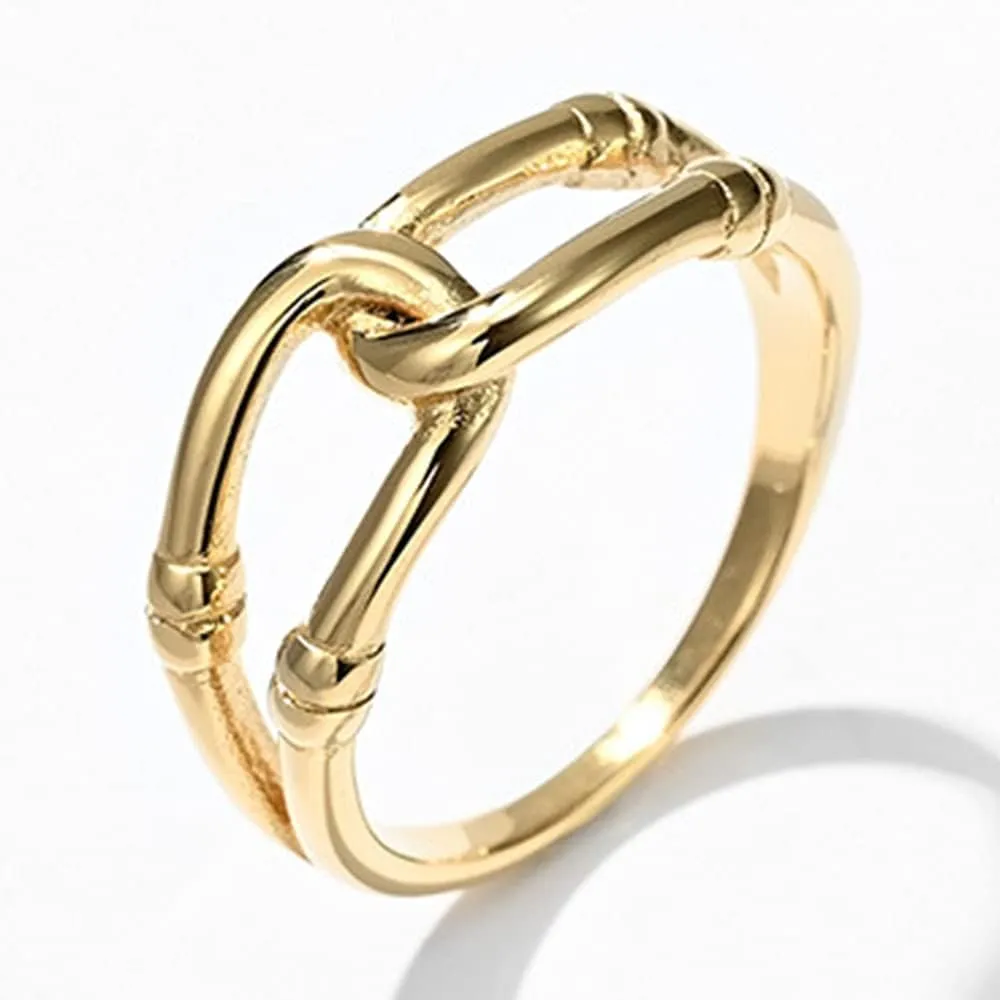 Jude Jewelers Stainless Steel Wave Knotted Chain Infinity Classic Plain Promise Statement Anniversary Ring