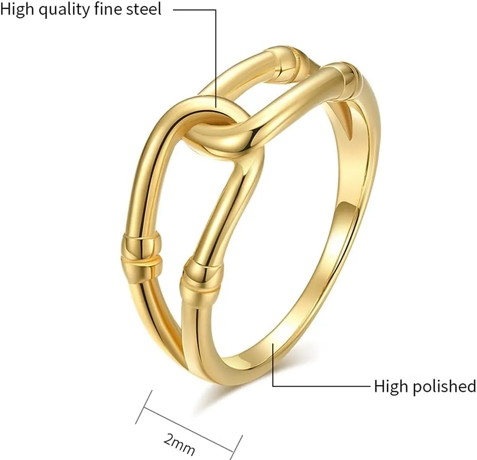 Jude Jewelers Stainless Steel Wave Knotted Chain Infinity Classic Plain Promise Statement Anniversary Ring