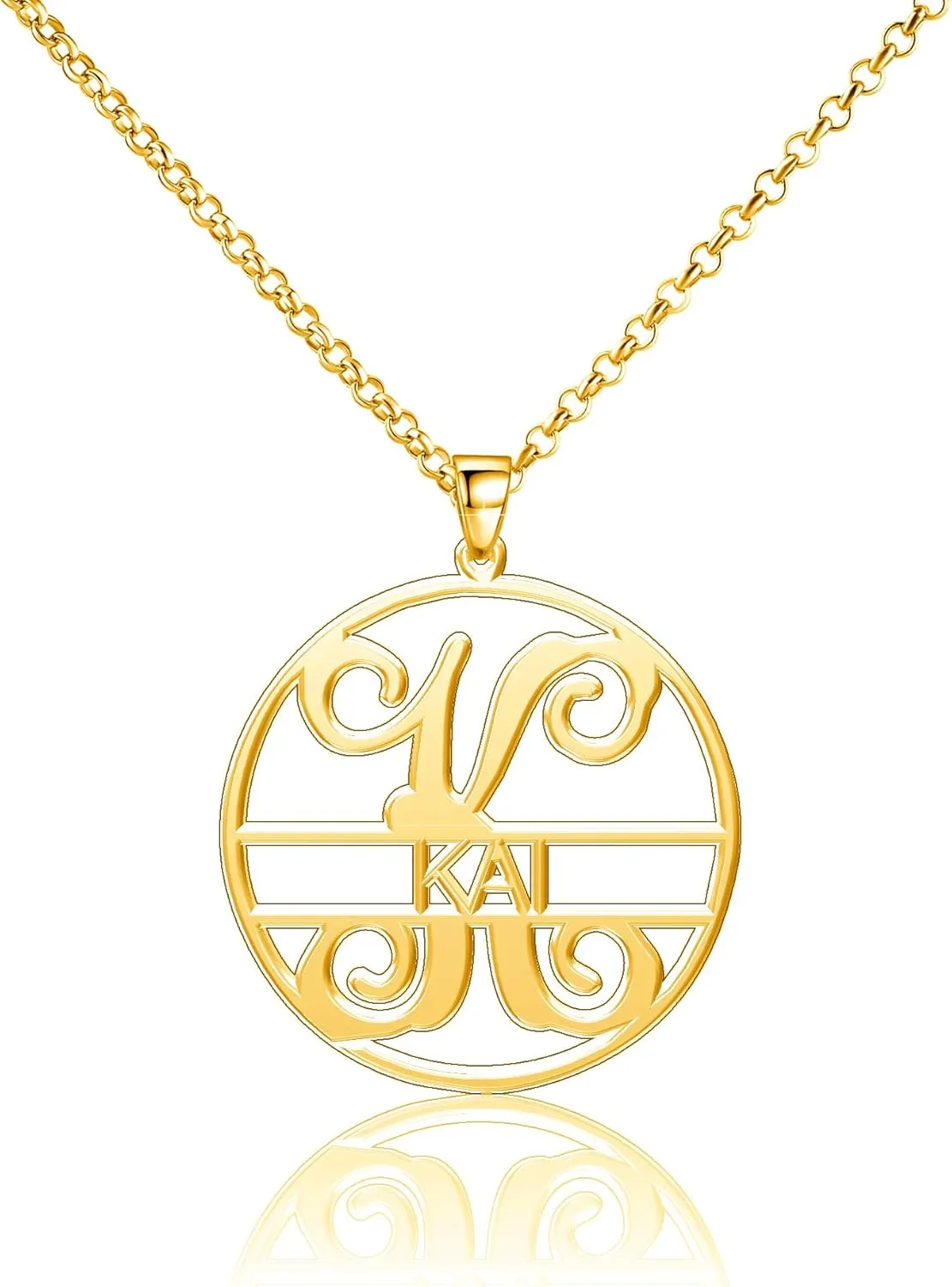 Kai Necklace Initial Necklace For Women Custom Nameplate Personalized Gift