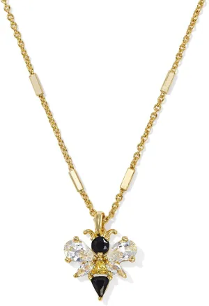 Kendra Scott Womens Bee Short Pendant Necklace Gold Black - Yellow Mix One Size One Size