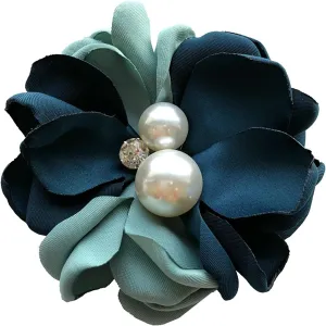 Large Rose Flower Brooches for Women Dainty Satin Fabric Pearl Brooch Bohemian Elegant Rose Floral Lapel Pins Dress Suit Ceremony Clothes Accessories Prom Dress Jewerly