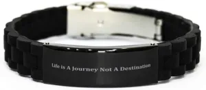 Life is a Journey No a Destination Bracelet,Sobriety Gifts for Men Women,Gifts for Sobriety,Sobriety Bracelet,Serenity Prayer,Sober Gifts,glidelock Bracelet