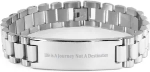 Life is a Journey No a Destination Bracelet,Sobriety Gifts for Men Women,Gifts for Sobriety,Sobriety Bracelet,Serenity Prayer,Sober Gifts,Ladder Bracelet
