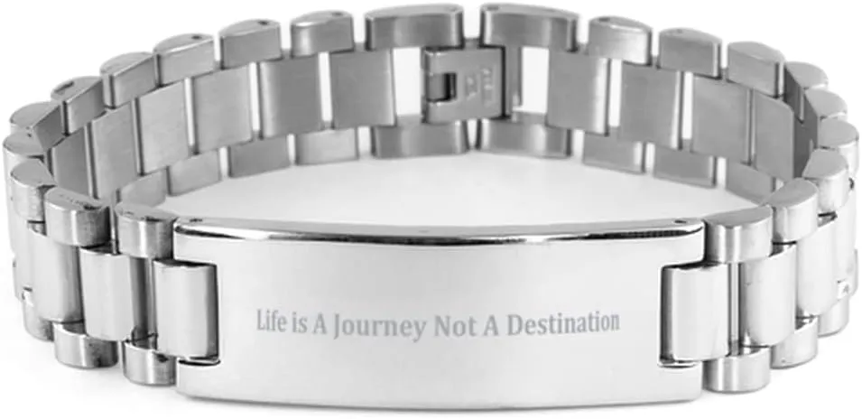 Life is a Journey No a Destination Bracelet,Sobriety Gifts for Men Women,Gifts for Sobriety,Sobriety Bracelet,Serenity Prayer,Sober Gifts,Ladder Bracelet