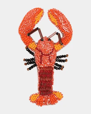 Lobster Brooch in Red
